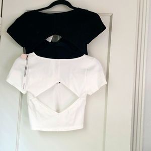 Forever 21 Cutout Cropped Tees